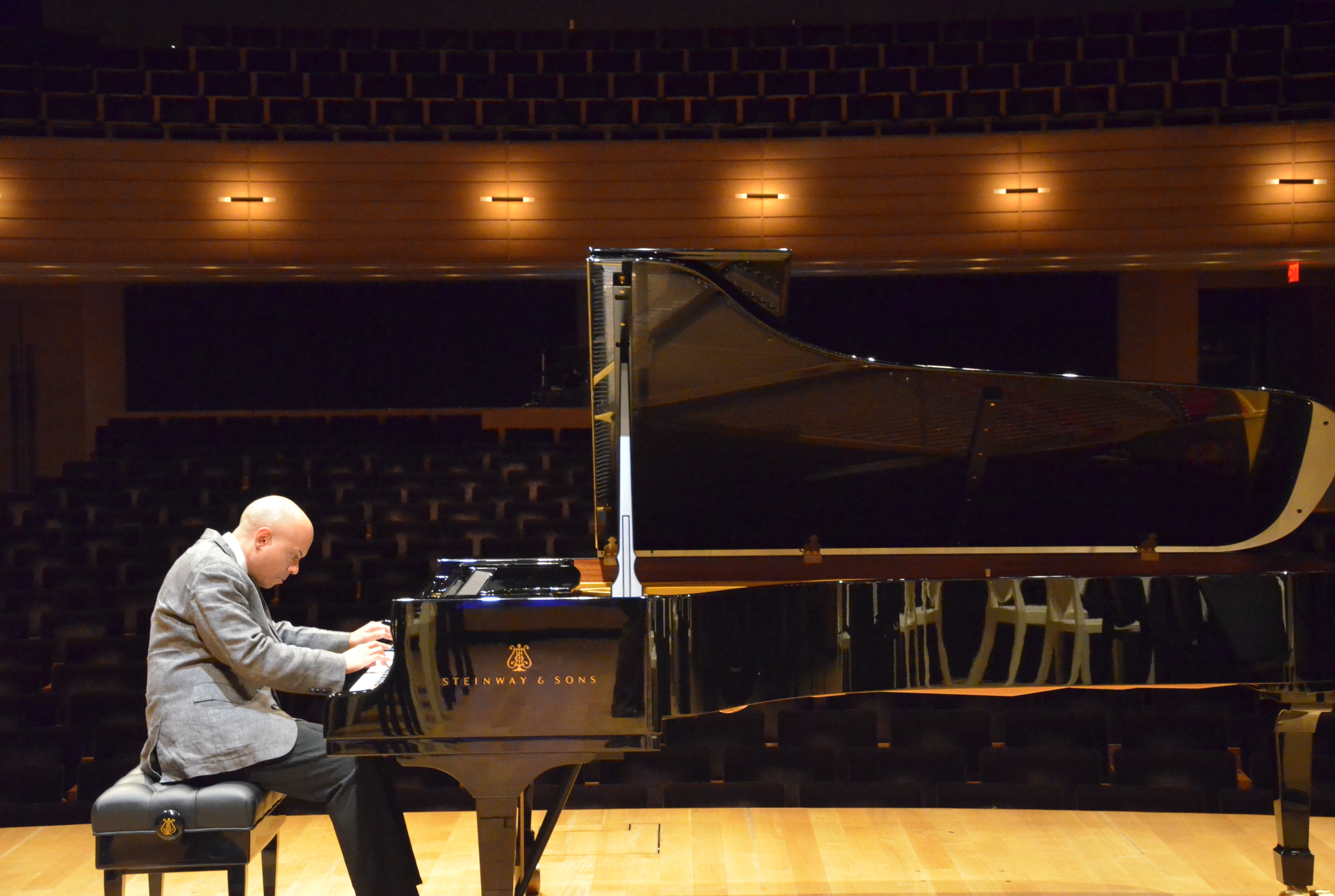 Artist in Residence Stewart Goodyear plays he new Steinway in Koerner Hall.